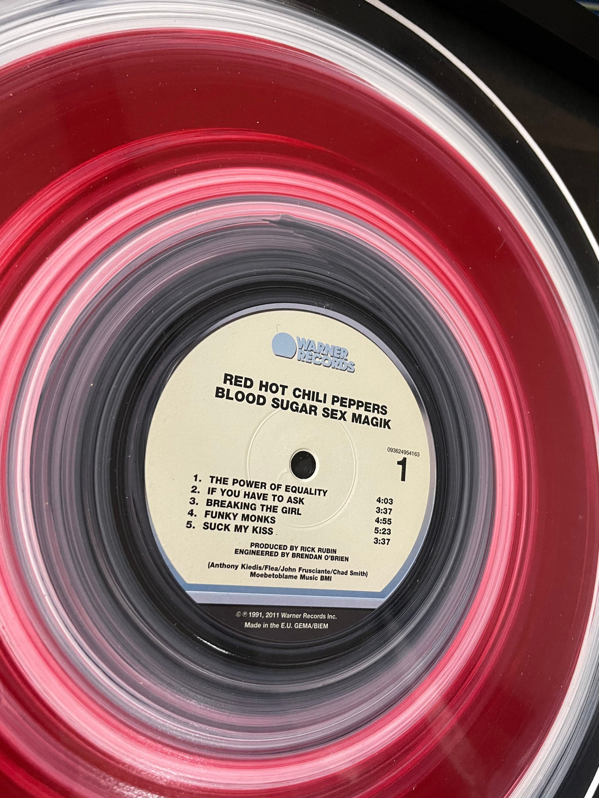Hand-painted Red Hot Chili Peppers vinyl