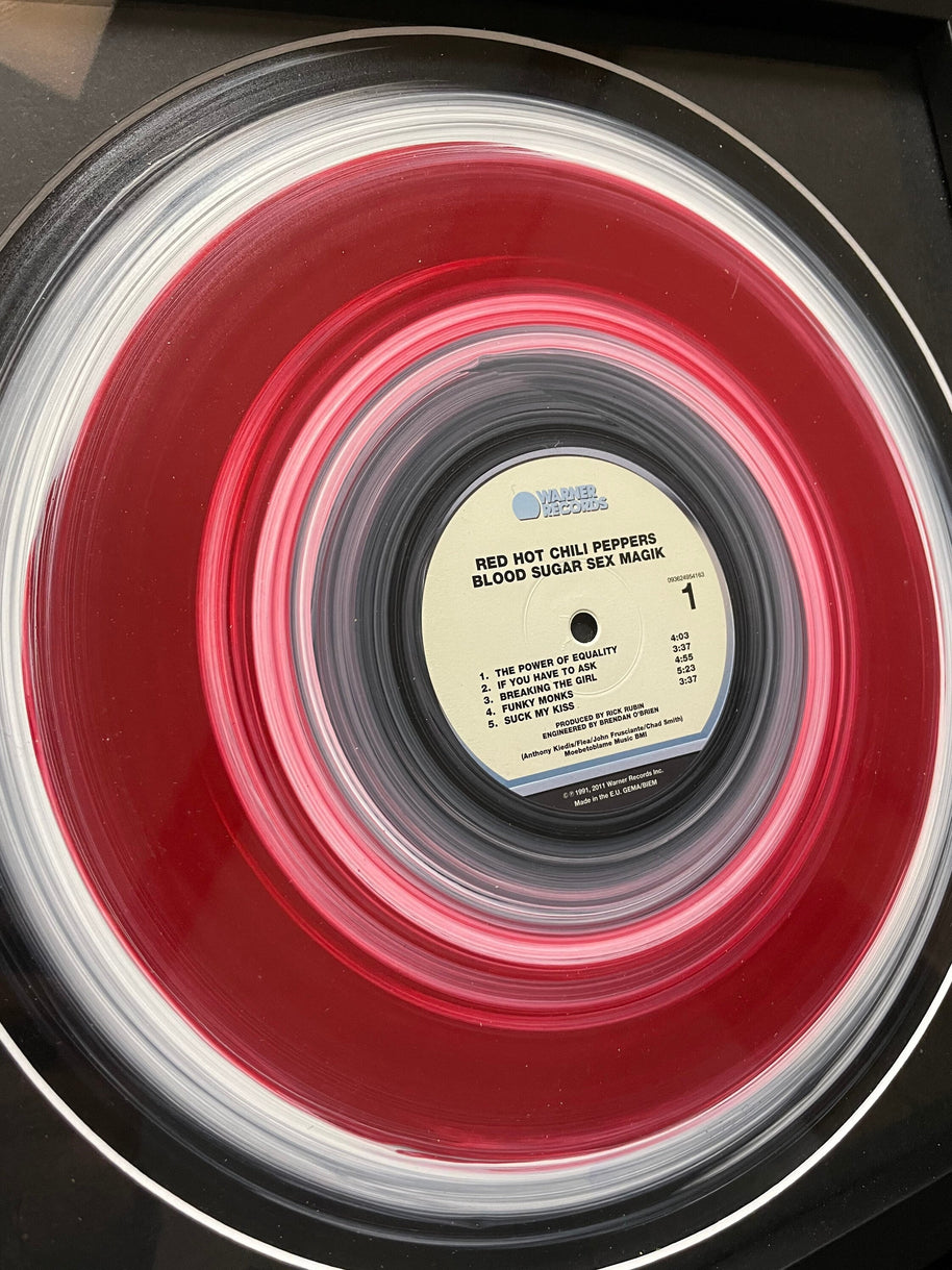 Hand-painted Red Hot Chili Peppers vinyl