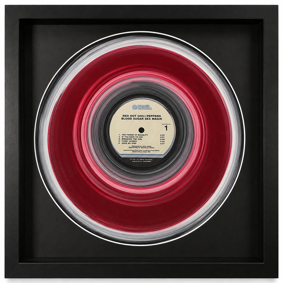 Hand-painted Red Hot Chili Peppers vinyl