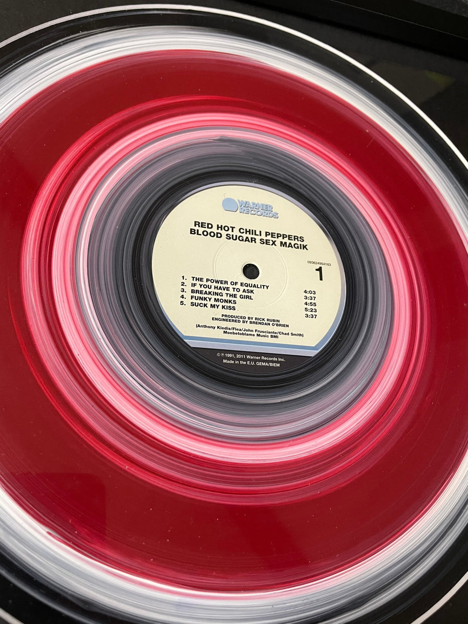 Hand-painted Red Hot Chili Peppers vinyl