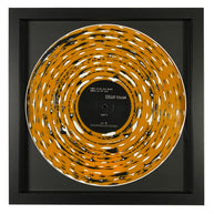 Wake up: Hand-Painted Vinyl Record Framed Art