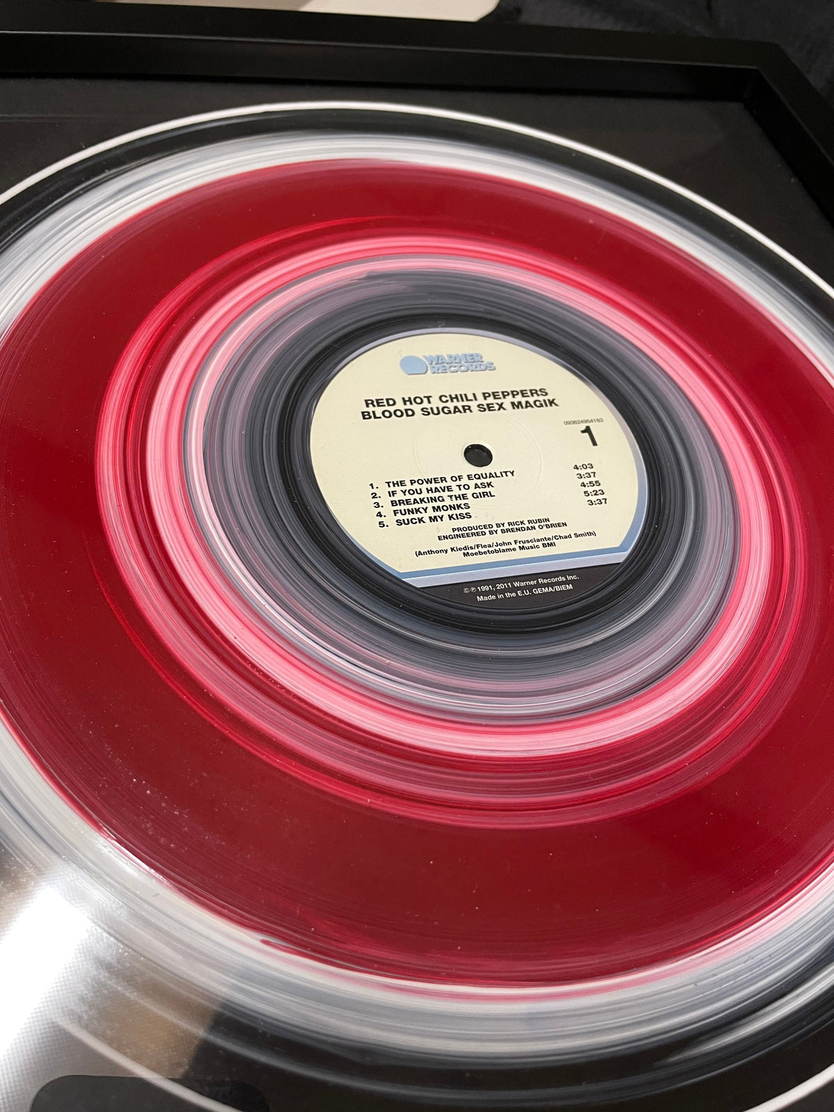 Hand-painted Red Hot Chili Peppers vinyl