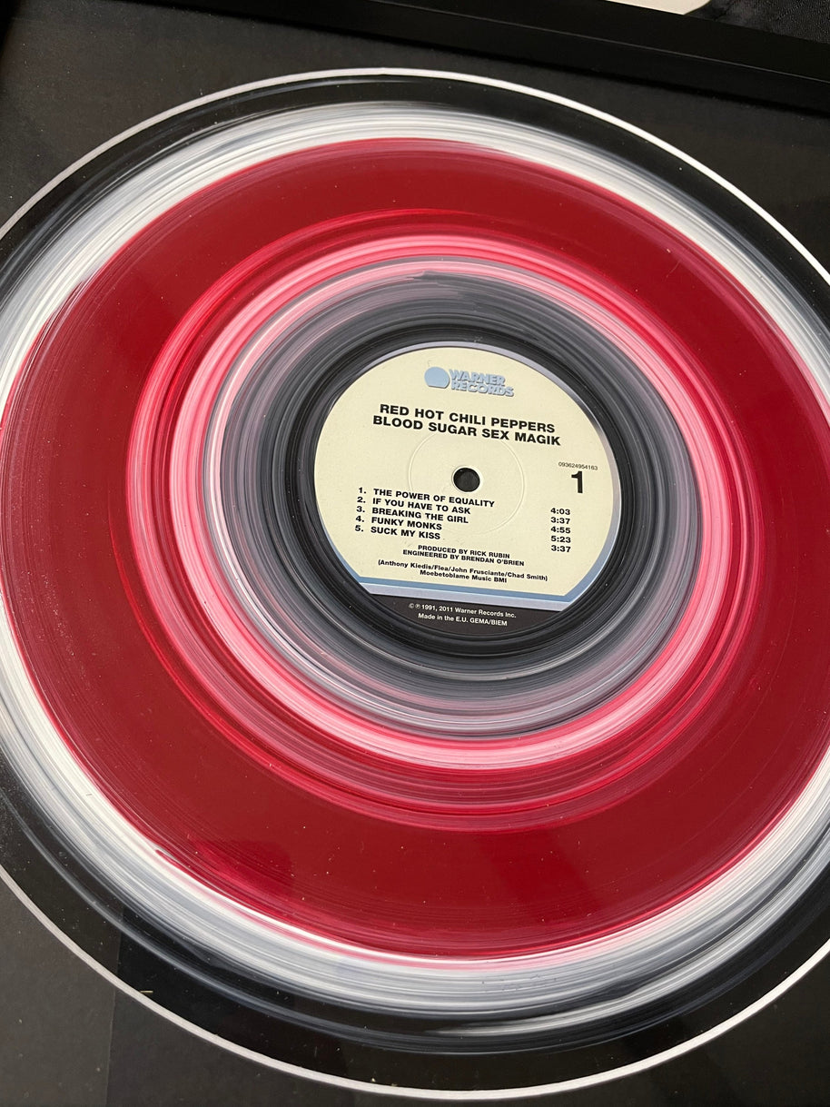 Hand-painted Red Hot Chili Peppers vinyl