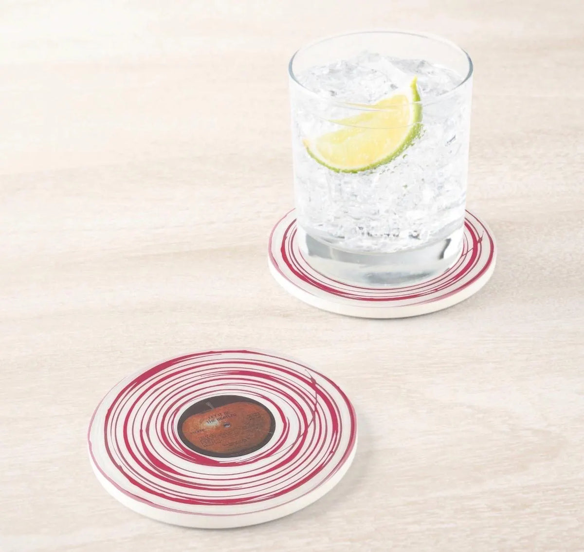 The Beatles “Let It Be” Painted Record Coaster